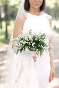 bride with bouquet