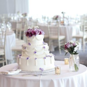 wedding cake at reception