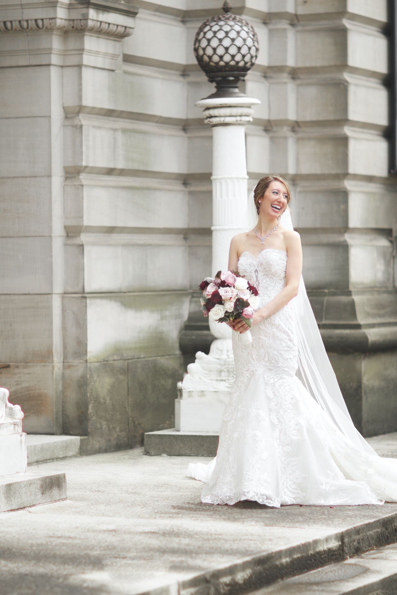 smiling bride by araujo photography in pittsburgh pa