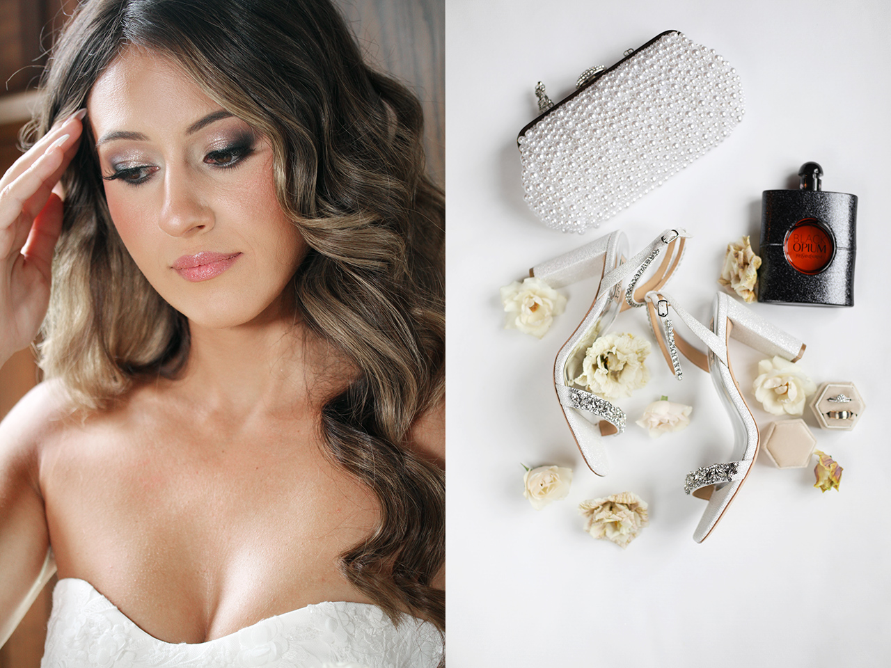 Images showcasing a beautiful brides exquisite details